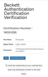 Juliette Lewis signed 8x10 (Natural Born Killers) - Beckett COA