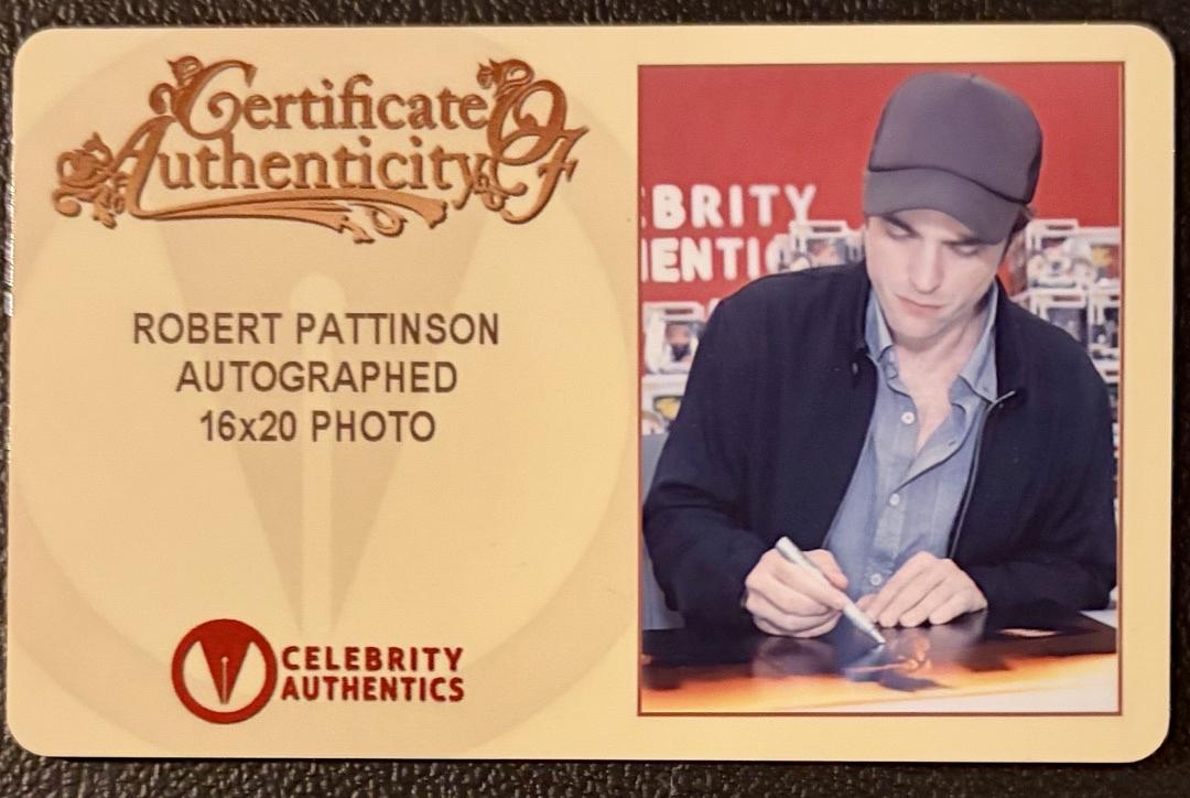 Robert Pattinson signed 16x20 "Batman" - Celebrity Authentics COA