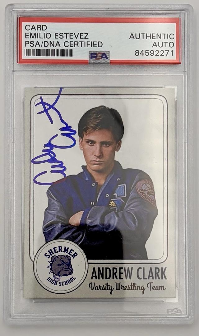 Emilio Estevez Signed Encapsulated Card (The Breakfast Club) - PSA/DNA