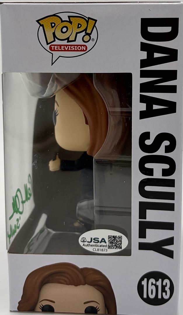 Gillian Anderson Signed Funko Pop #1613 "Dana Scully" w/character name (X-Files) - JSA COA
