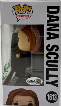 Gillian Anderson Signed Funko Pop #1613 "Dana Scully" w/character name (X-Files) - JSA COA