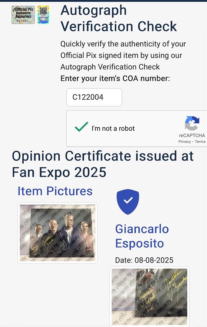 Bob Odenkirk, Jonathan Banks and Giancarlo Esposito (Better Call Saul) signed 11x14 - Official Pix and KaPow COA PENDING