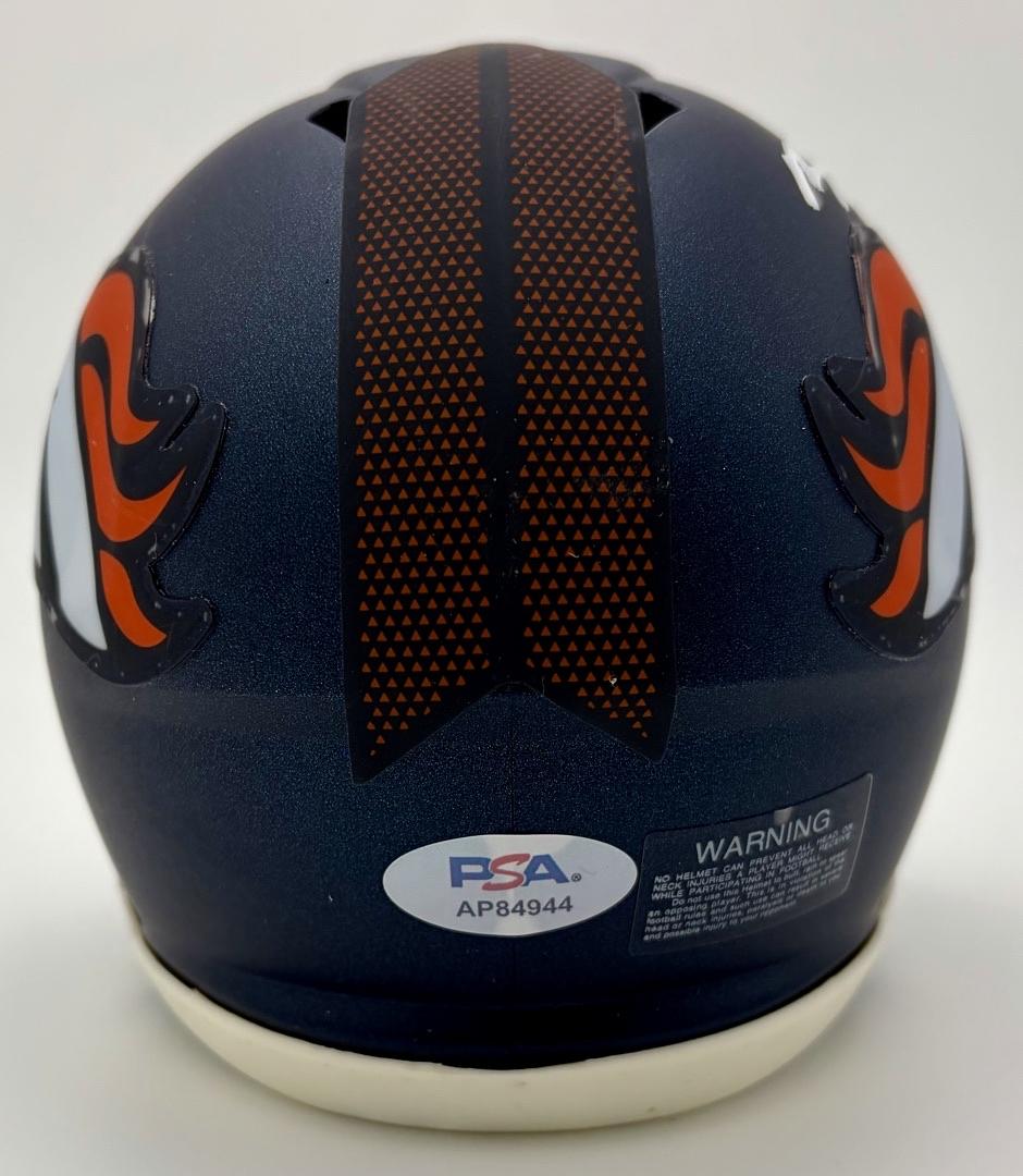 Bo Nix signed Broncos mini-helmet - PSA COA