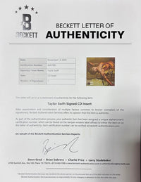 Taylor Swift matted, signed "Life of a Showgirl" CD Insert Photo 2 - Beckett COA and full LOA