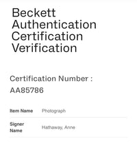 Anne Hathaway signed 11x14 "Batman" - Beckett COA