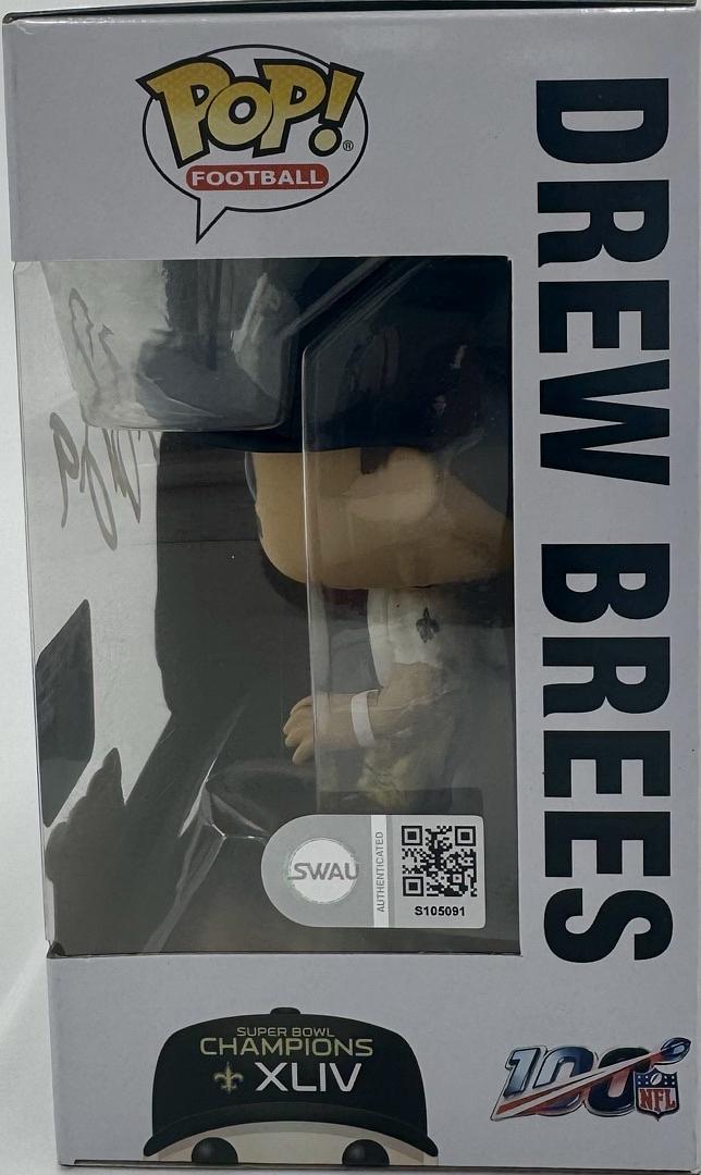 Drew Brees New Orleans Saints signed Funko Pop #138 - SWAU COA