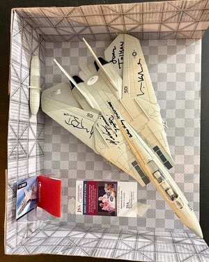 Val Kilmer, Tom Skerritt, James Tolkan, Whip Hubley and Michael Ironside Signed F-14 Tomcat Aircraft Replica - Celebrity Authentics