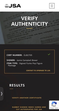 Jamie Campbell Bower signed Signature Series "Mr. Whatsit" Funko #1808 (Stranger Things) - JSA COA