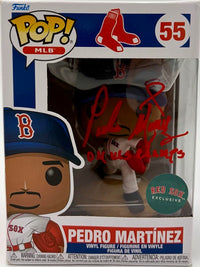 Pedro Martinez Signed Funko Pop #55 w/04 WS Champs inscription (Red Sox) - JSA COA