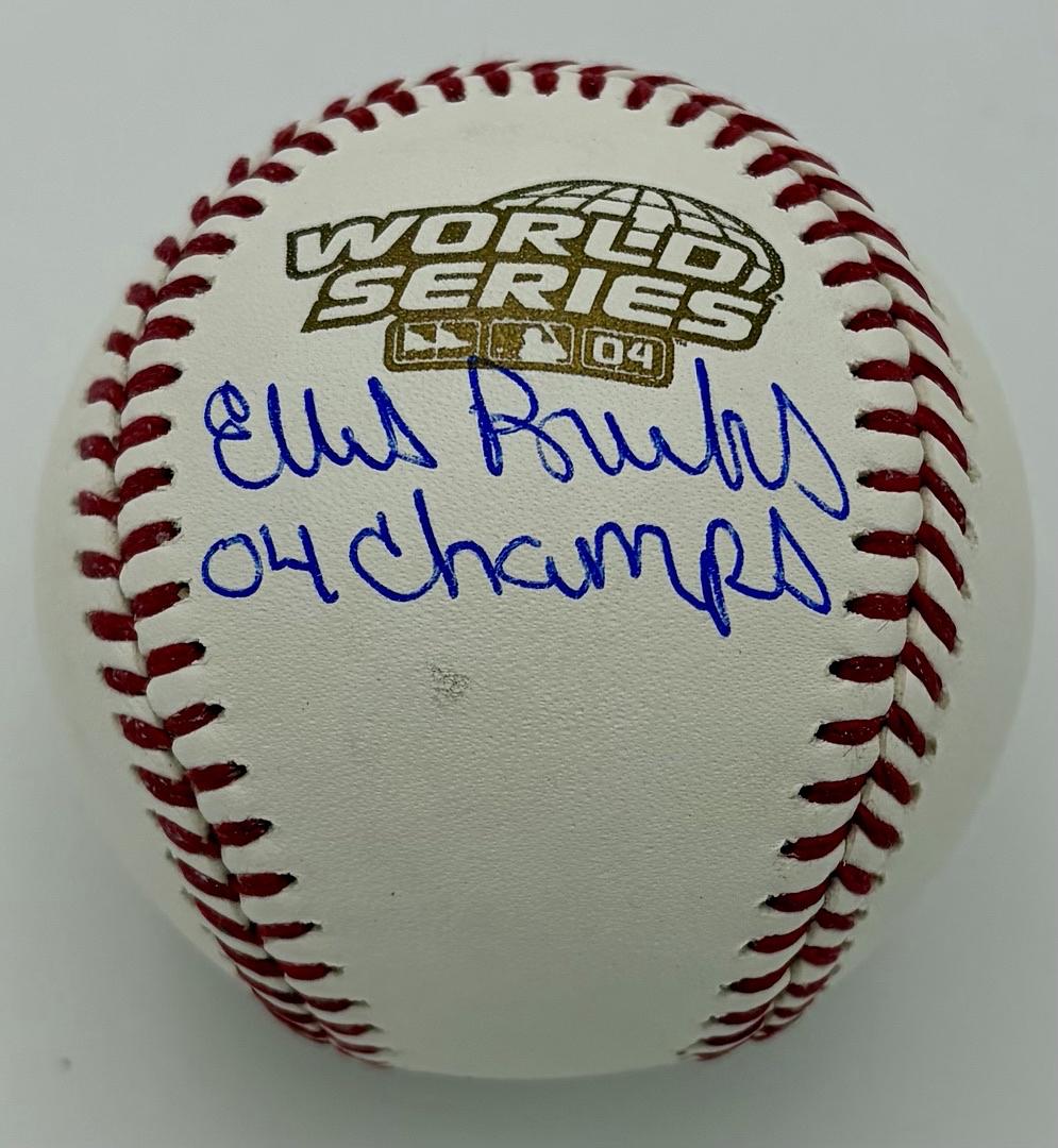 Ellis Burks signed 2004 World Series ROMLB Baseball (Red Sox) - Sure Shot COA