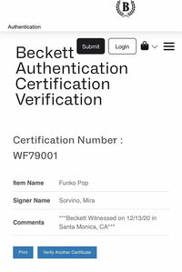 Mira Sorvino signed "Romy" Funko #908 (Romy and Michele's High School Reunion) - Beckett & SWAU COA