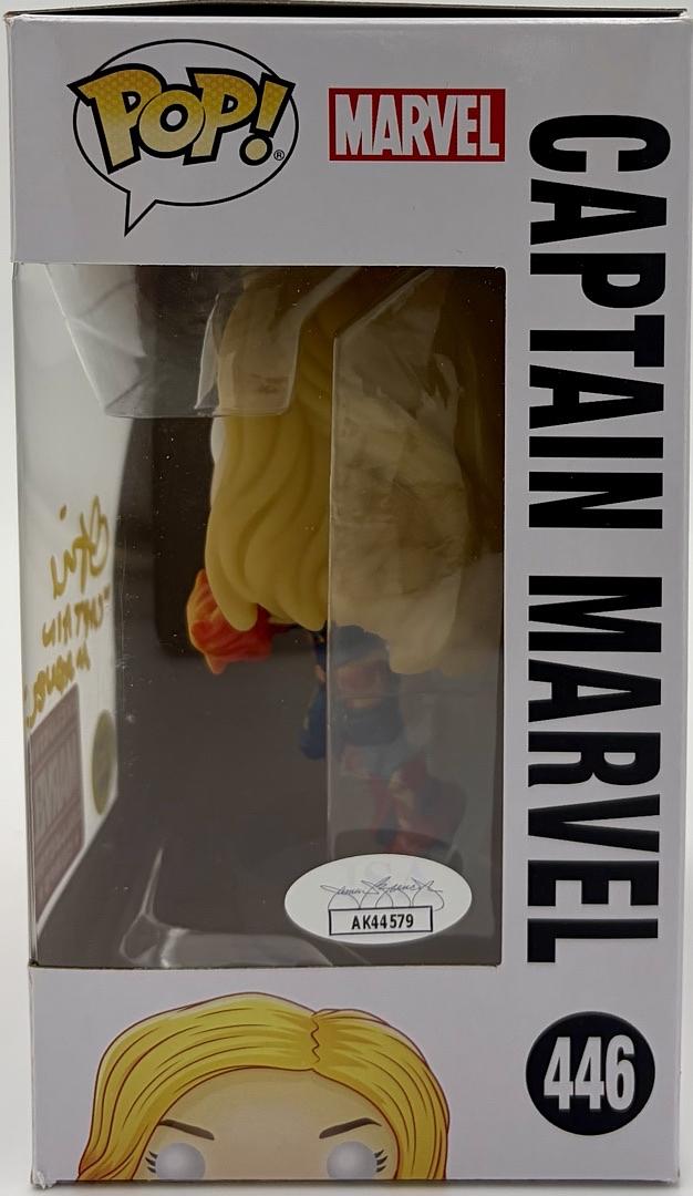 Brie Larson Signed Exclusive "Collector Corps" Funko #446 "Captain Marvel" - JSA COA