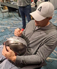 Tom Brady & Rob Gronkowski New England Patriots & Tampa Bay Buccaneers Autographed Half & Half Riddell Speed Authentic Helmet - Fanatics COA