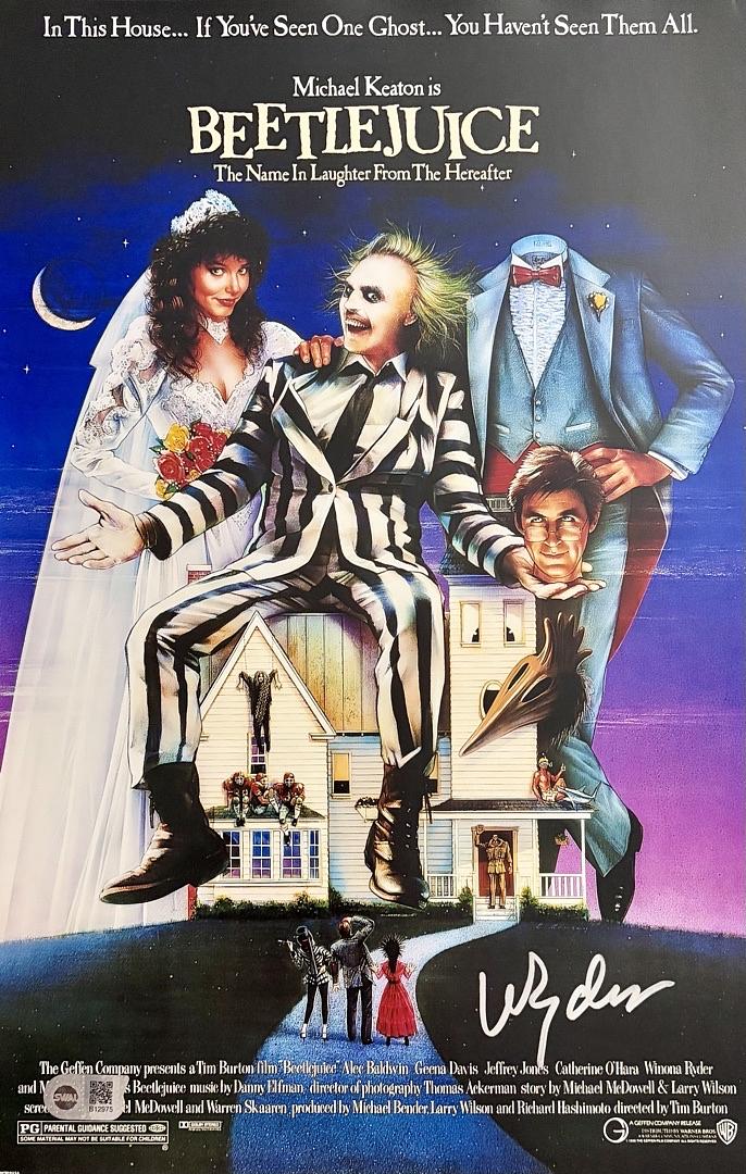 Winona Ryder signed 11x17 (Beetlejuice) - SWAU COA *RARE*