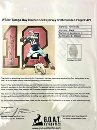 Tom Brady Autographed Custom Hand Painted Tampa Bay Buccaneers Jersey 1/1 Fanatics & GOAT COA