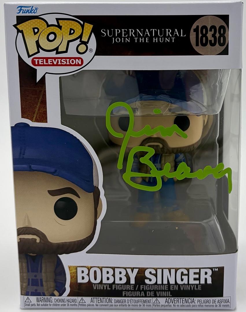 Jim Beaver signed "Bobby Singer" Funko #1838 (Supernatural) - Official Pix COA