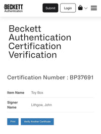 John Lithgow Signed Wizard Wand - Beckett COA