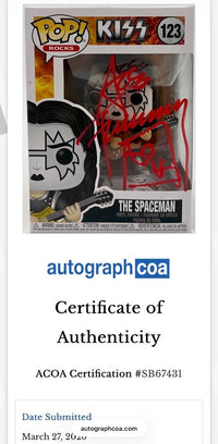 Ace Frehley Signed Funko Pop #123 "The Spaceman" (KISS) - ACOA COA
