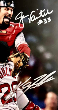 Jason Varitek & Keith Foulke signed Red Sox 2004 World Series 8x10 - New England Pictures COA