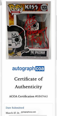 Ace Frehley Signed Funko Pop #123 "The Spaceman" (KISS) - ACOA COA