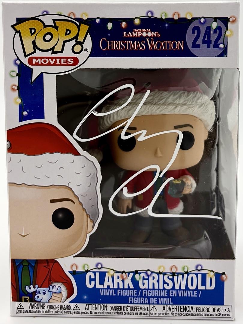 Chevy Chase Signed Funko Pop #242 Clark Griswold (Christmas Vacation) - Beckett COA