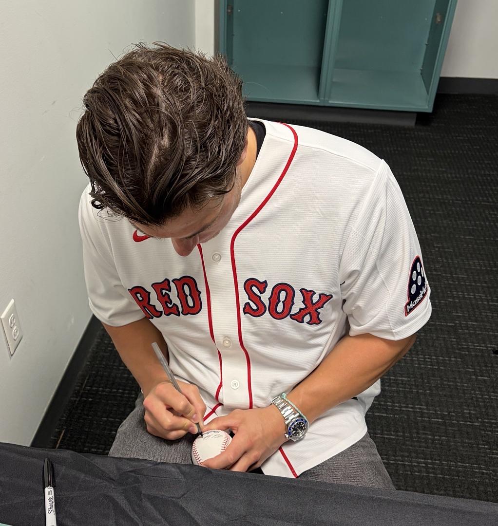 Nate Eaton signed baseball (Red Sox) - JSA COA