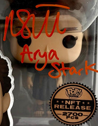Maisie Williams Signed Funko Pop #89 Arya Stark w/character name (Game Of Thrones) *VERY RARE* - SWAU COA