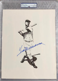 Ted Williams signed 8.5x11 Print Graded Mint 9 - PSA Encapsulated