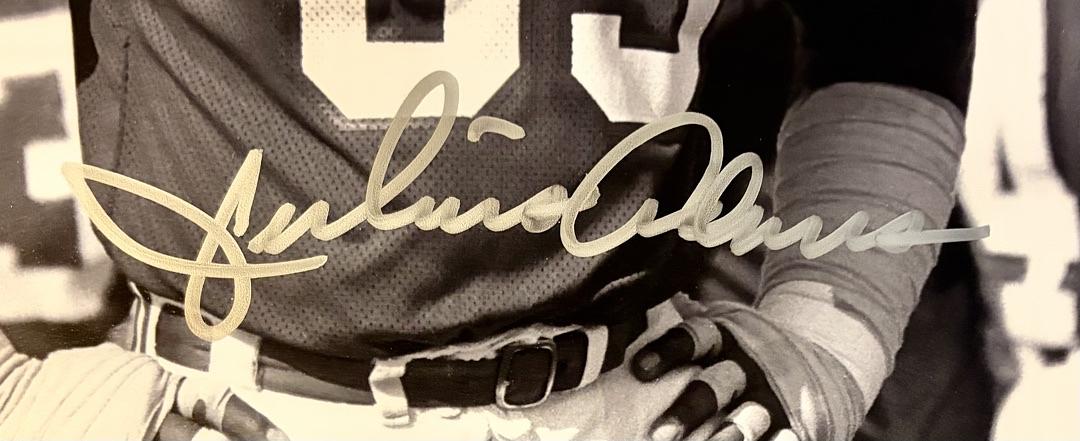 Julius Adams (Patriots) signed 8x10 - Sure Shot Promotions