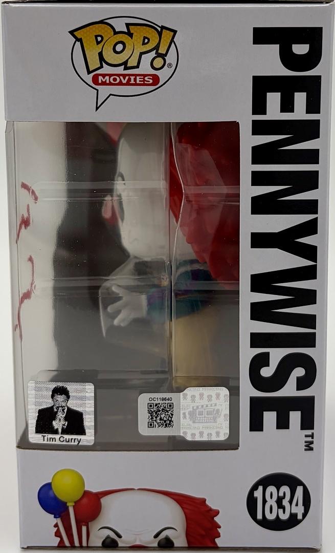 Tim Curry Signed RARE Funko #1834 "Pennywise" (IT: The Movie) - OC Celebrity Marketing COA
