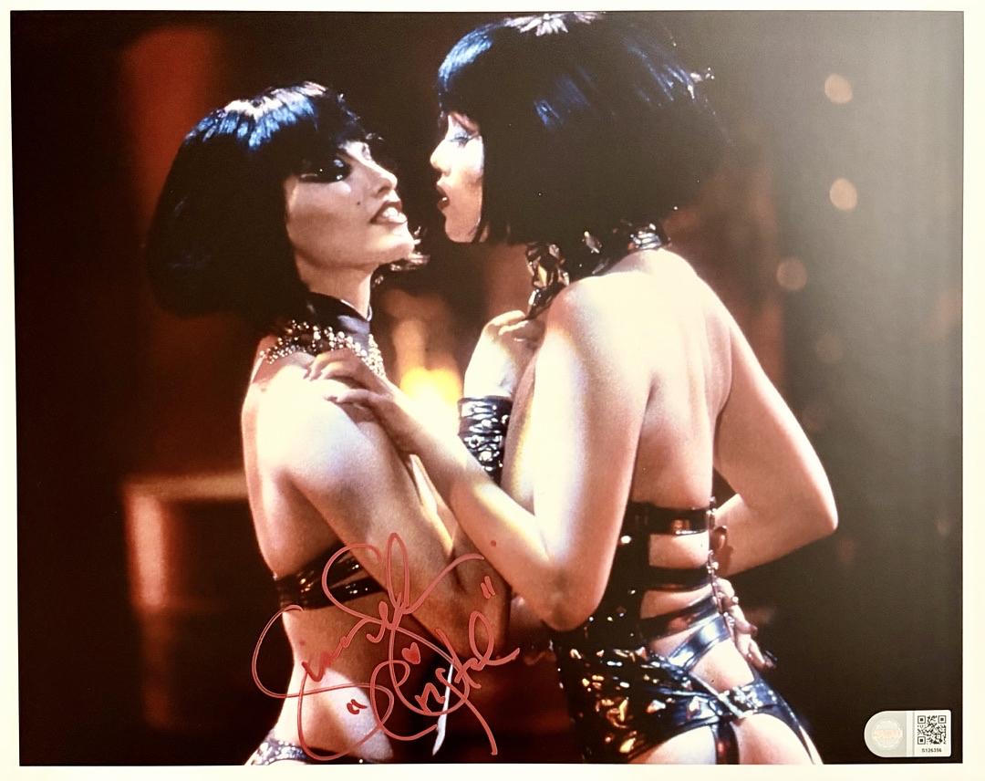 Gina Gershon sexy signed 11x14 (Showgirls) - SWAU COA