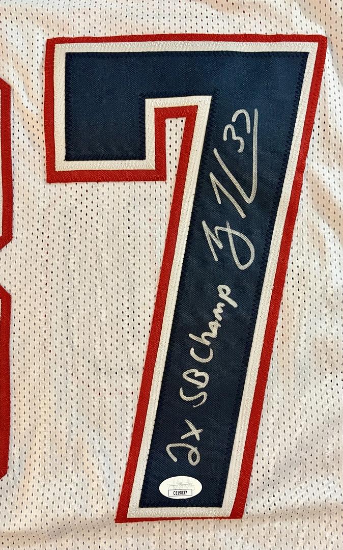 Rodney Harrison signed Patriots jersey w/inscription - JSA COA