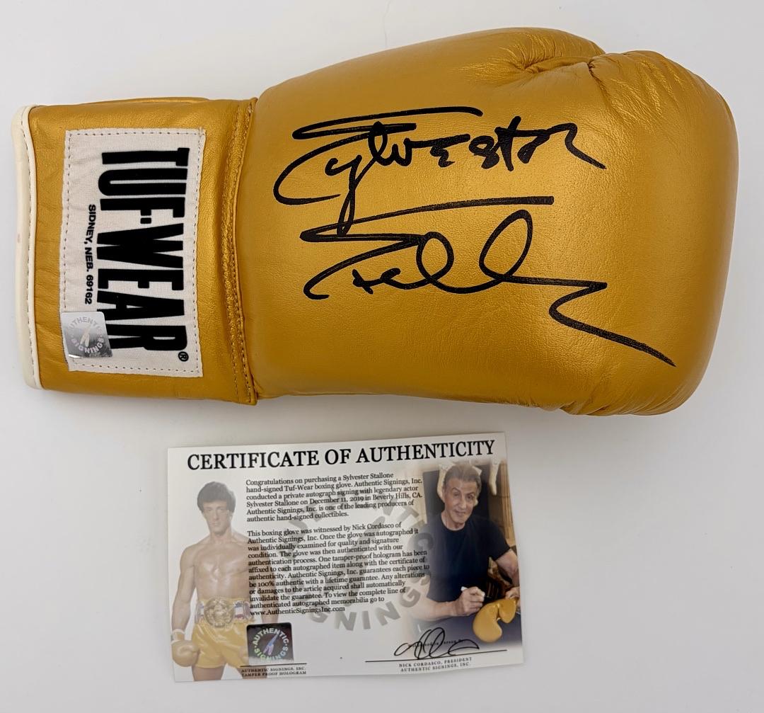 Sylvester Stallone signed boxing glove (Rocky) - ASI COA