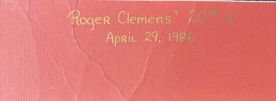 Roger Clemens and Rich Gedman 30.5 x 22.5 signed, framed limited edition (757/999) lithograph of 20 Strikeout Game - PSA COA RESEARCH