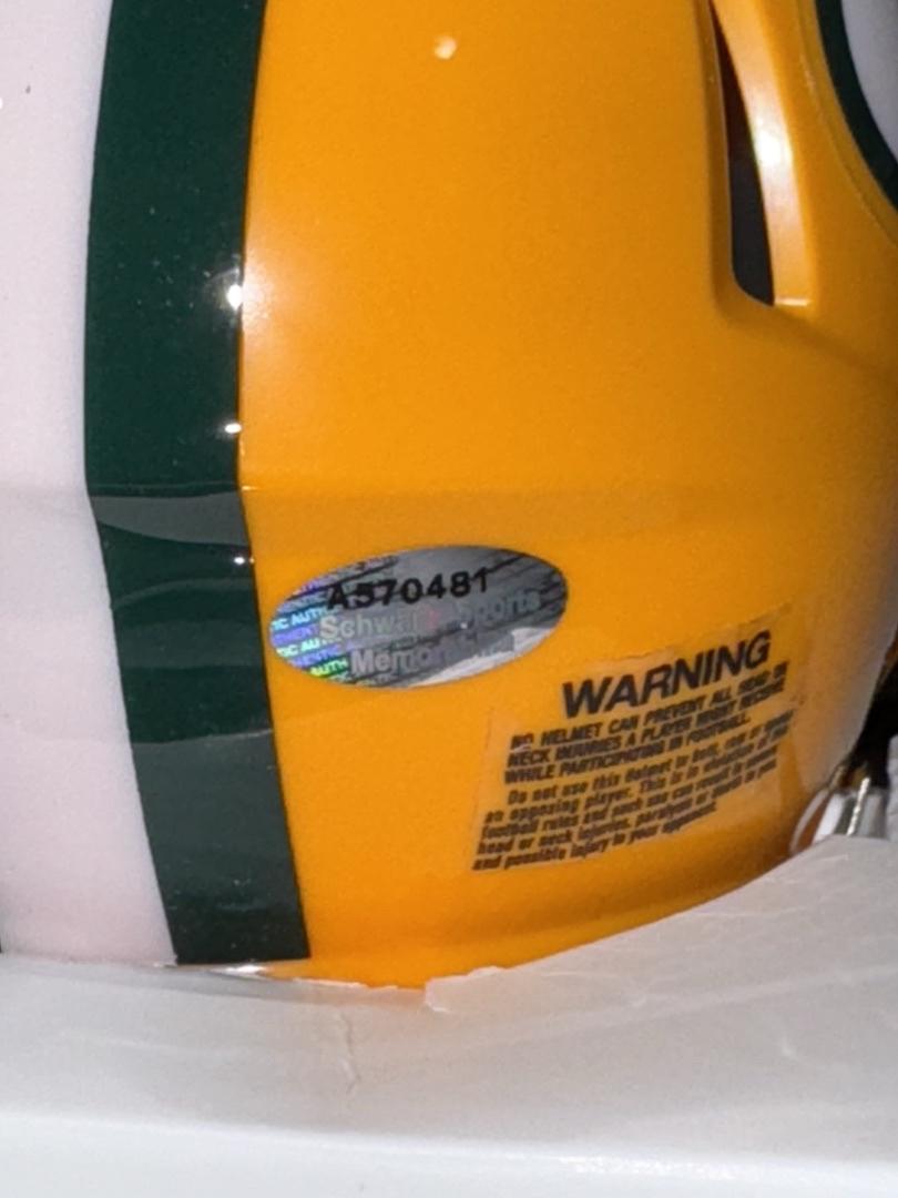 Dave Robinson (Packers) signed mini-helmet w/HOF inscription - Schwartz COA