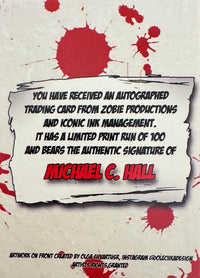 Michael C. Hall signed limited edition (/100) Dexter Card - Zobie COA