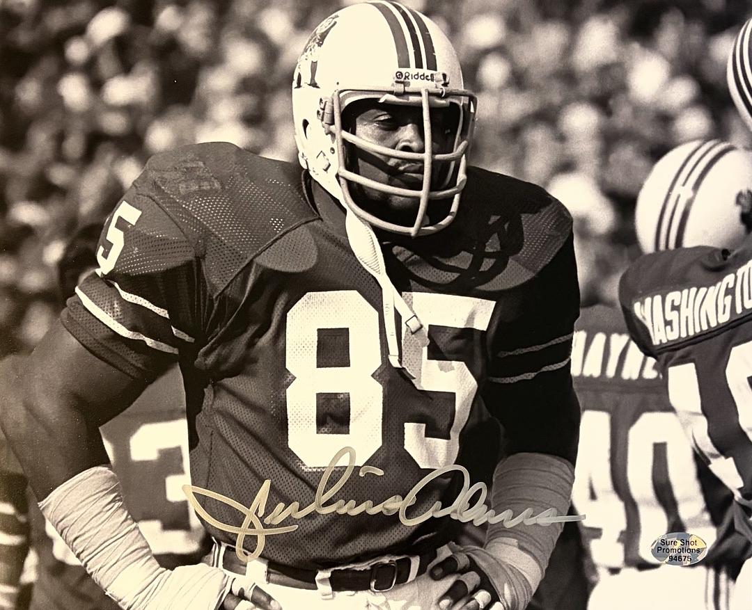 Julius Adams (Patriots) signed 8x10 - Sure Shot Promotions