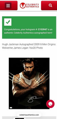 Hugh Jackman signed 11x14 (Wolverine) - Beckett COA