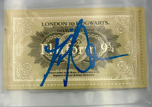 Daniel Radcliffe Encapsulated, Signed & Graded 10 Replica Hogwarts Train Ticket - Beckett