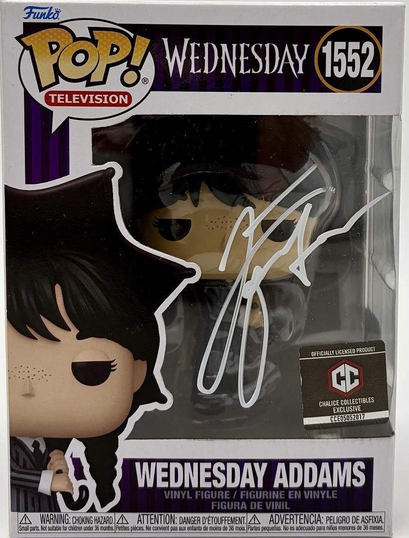 Jenna Ortega Signed Funko Pop #1552 "Wednesday Addams" *RARE* - SWAU