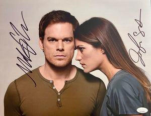 Michael C Hall & Jennifer Carpenter Signed 11x14 Photo (Dexter) - JSA COA