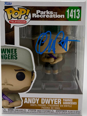 Chris Pratt Signed "Andy" Funko #1413 (Parks & Recreation) - Beckett COA