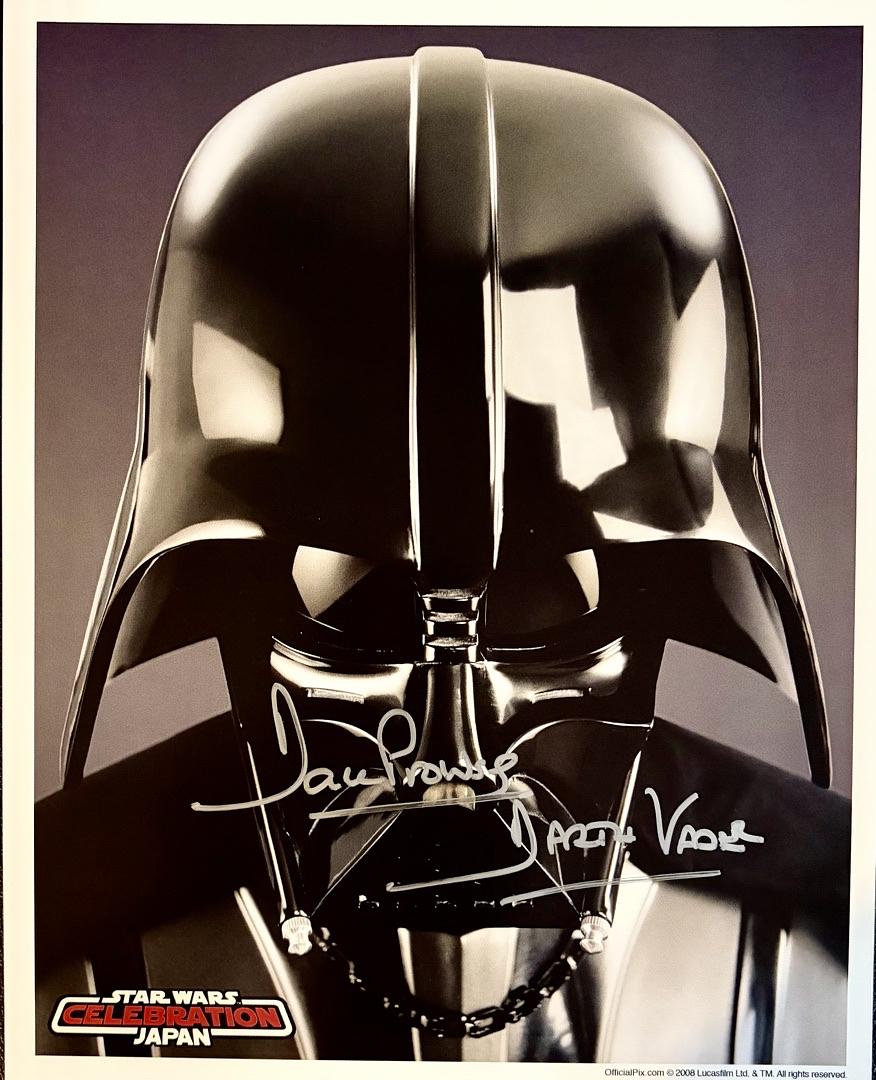 David Prowse Signed 8x10 Photo (Star Wars) w/Character Inscription- Official Pix