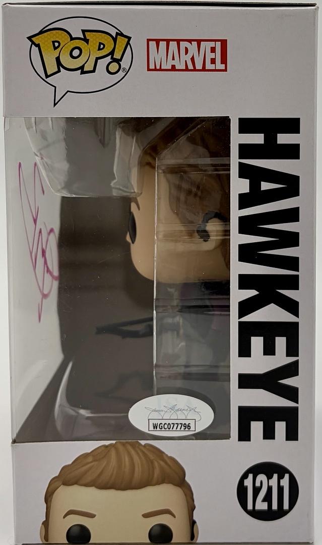 Jeremy Renner Signed Funko Pop #1211 "Hawkeye" Marvel - Beckett COA