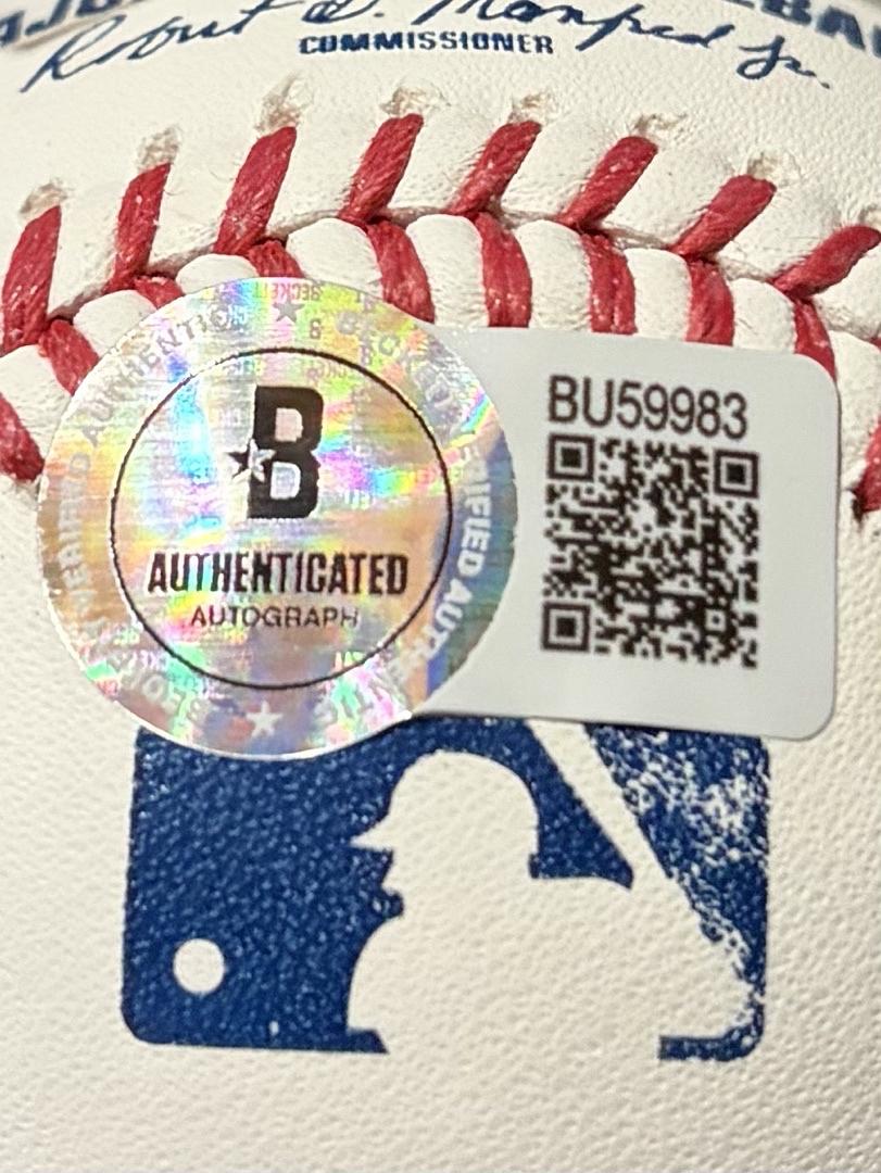 Johnny Damon (Red Sox) signed ROMLB - Beckett COA