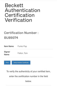 Tom Felton Signed Funko Pop #168 Draco Malfoy (Harry Potter) - Beckett COA