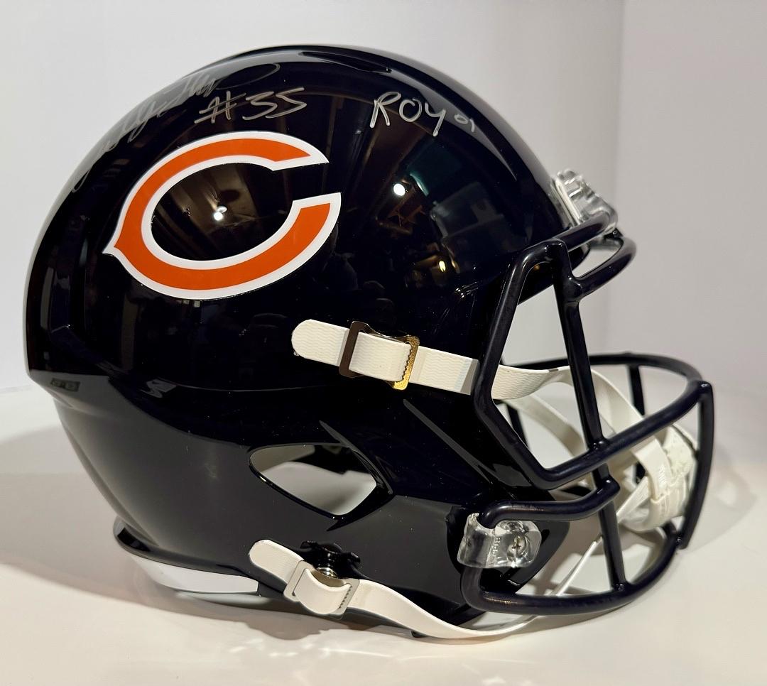 Anthony Thomas (Bears) signed full size replica helmet w/ROY inscription - Schwartz COA