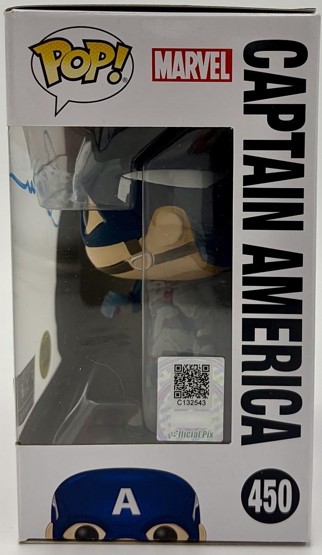 Chris Evans Signed Funko Pop #450 Captain America (Avengers) - Official Pix COA
