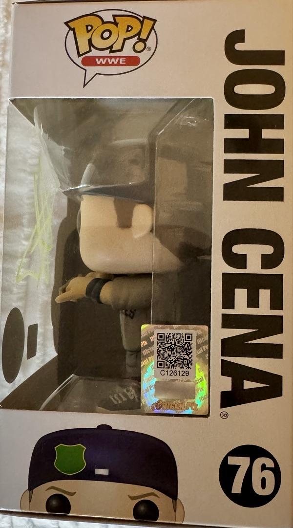 John Cena signed Funko #76 WWF - Official Pix COA