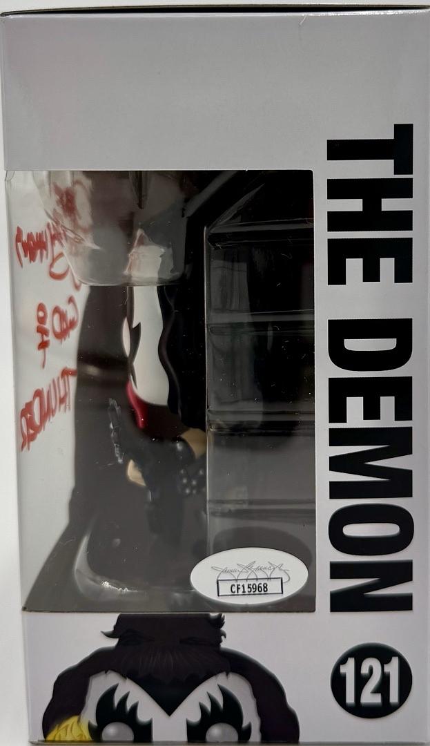 Gene Simmons (KISS) signed Funko Pop #121 w/inscription - JSA COA